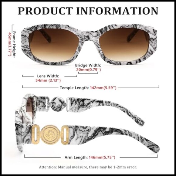 Retro Vintage Sunglasses Small Narrow Square Frame Y2K Trendy Chic main image 4